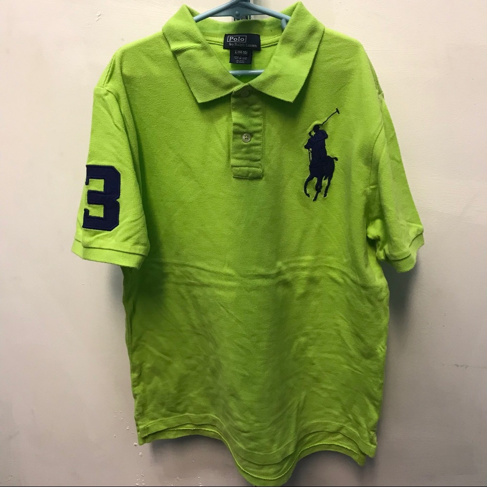 POLO RL Lime Green Polo Shirt - Size 14-16